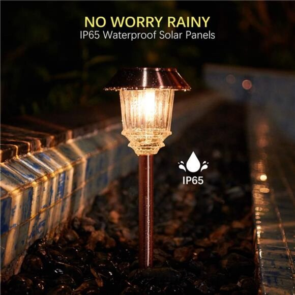 Solar Lights Outdoor Waterproof, 4 Pack Solar Lights for Outside, 10-40 LM - Picture 4 of 7